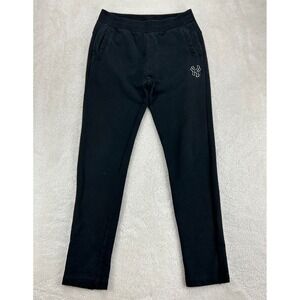 MLB New York Yankees Sweatpants Unisex Black Elastic Waist Pocket Logo "Read"